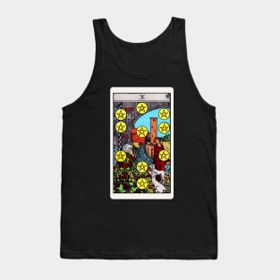 Card #73 - Ten Of Pentacles - Rider Waite Smith Tarot Tank Top